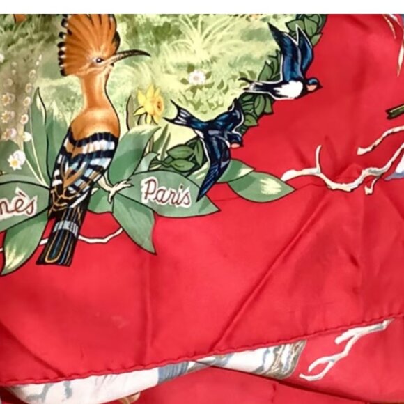 Hermes Les Quatre Saisons collectible colorful large silk scarf - Picture 8 of 9